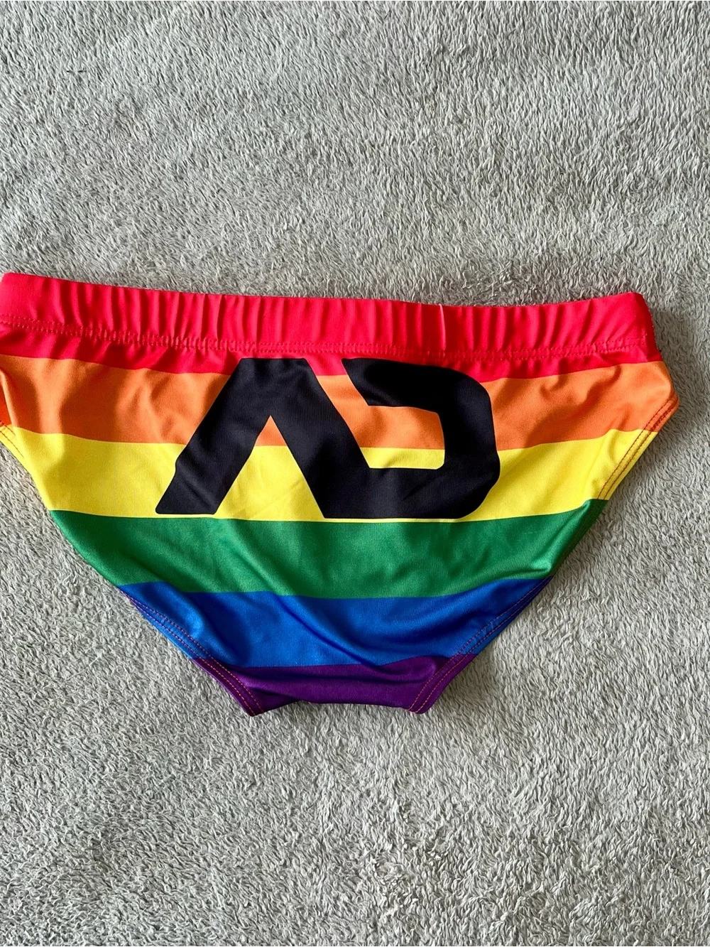 Addicted Brands Colorblock Men's Swim Brief in Red, Orange & Yellow - Picture 4 of 6
